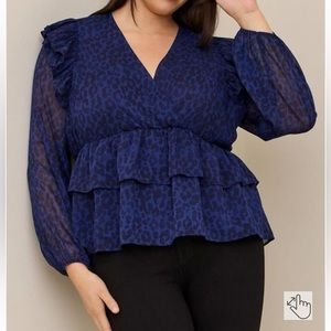 Torrid Chiffon Ruffled Surplice Crop Top NWT Size 2X